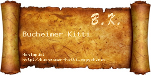 Bucheimer Kitti névjegykártya